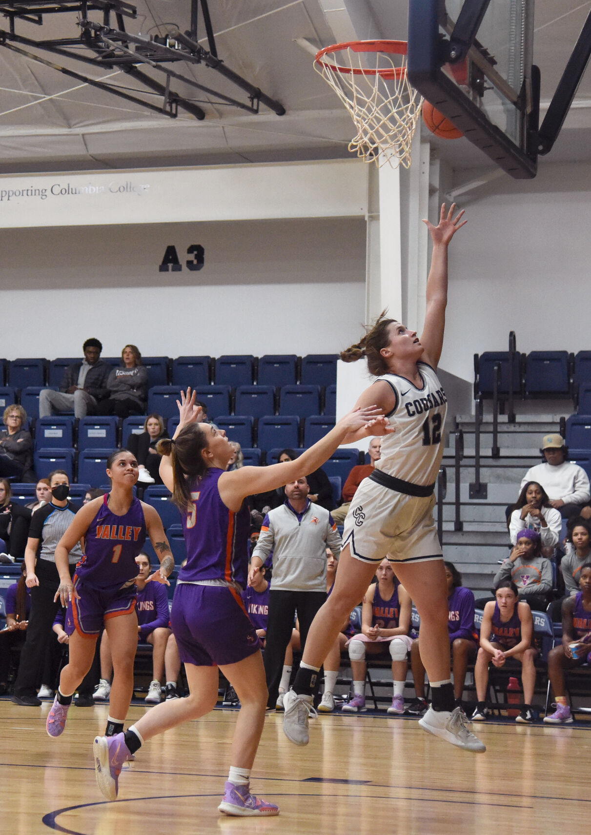 Alison Stiers goes for a layup